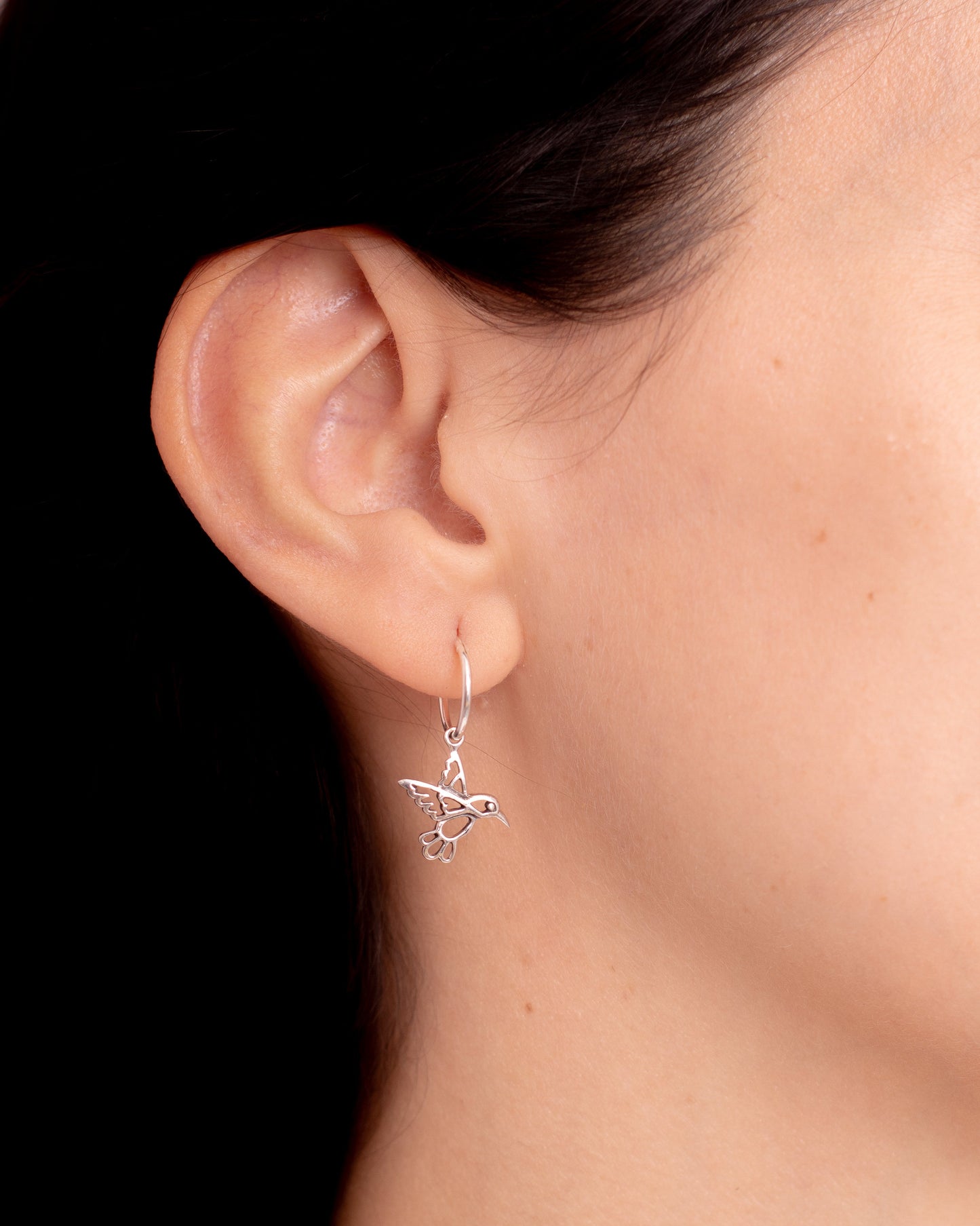 Argollas Plata 12mm | Colibrí