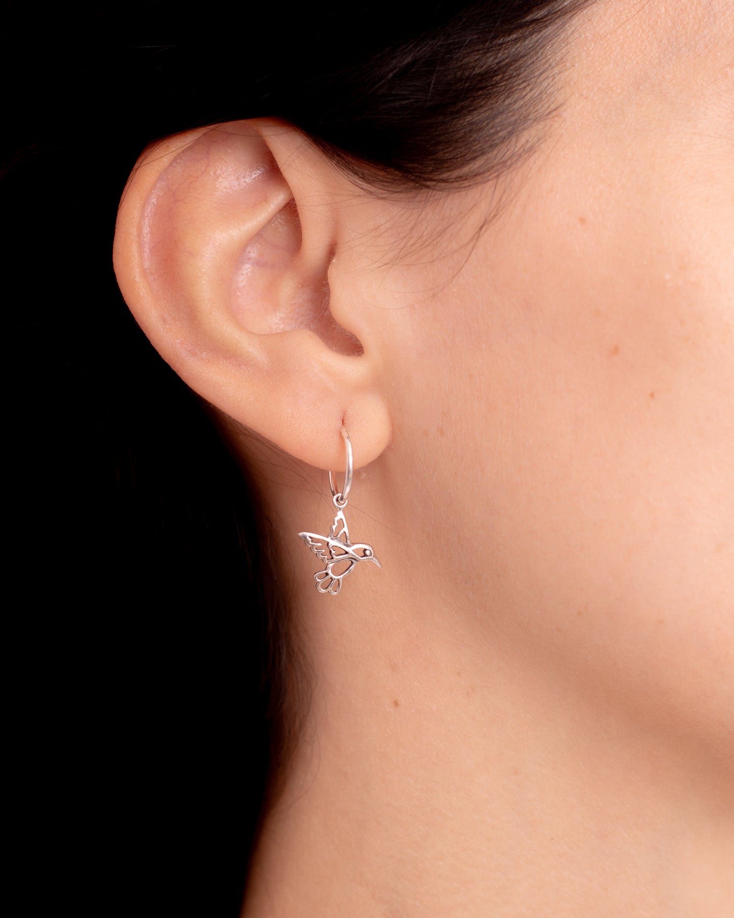 Aros Plata Minina | Colibrí