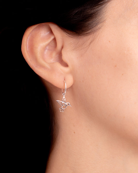 Aros Plata Minina | Colibrí