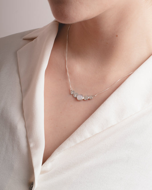 Collar plata Fases Moon
