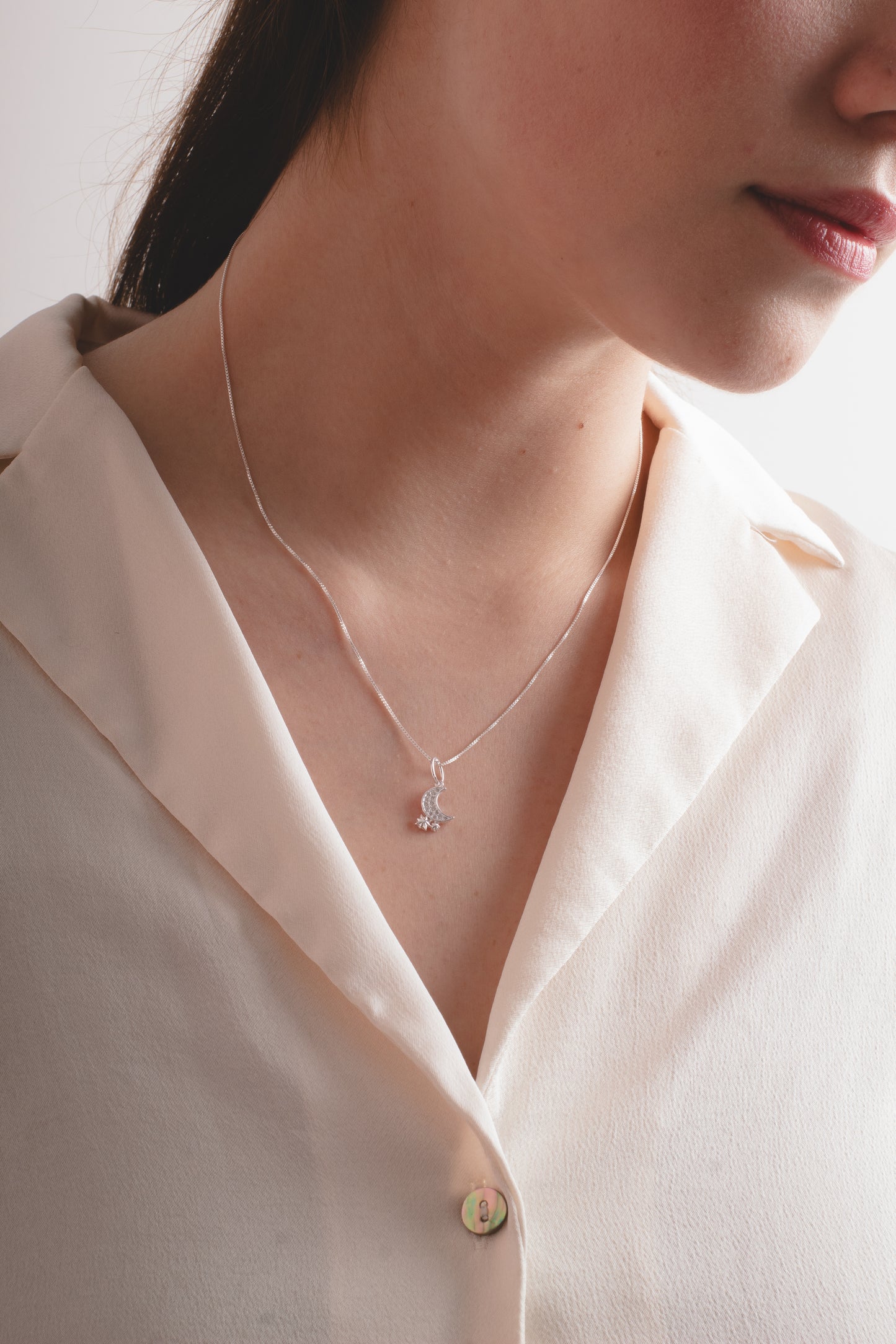 Cadena Plata Moon | 45 cm