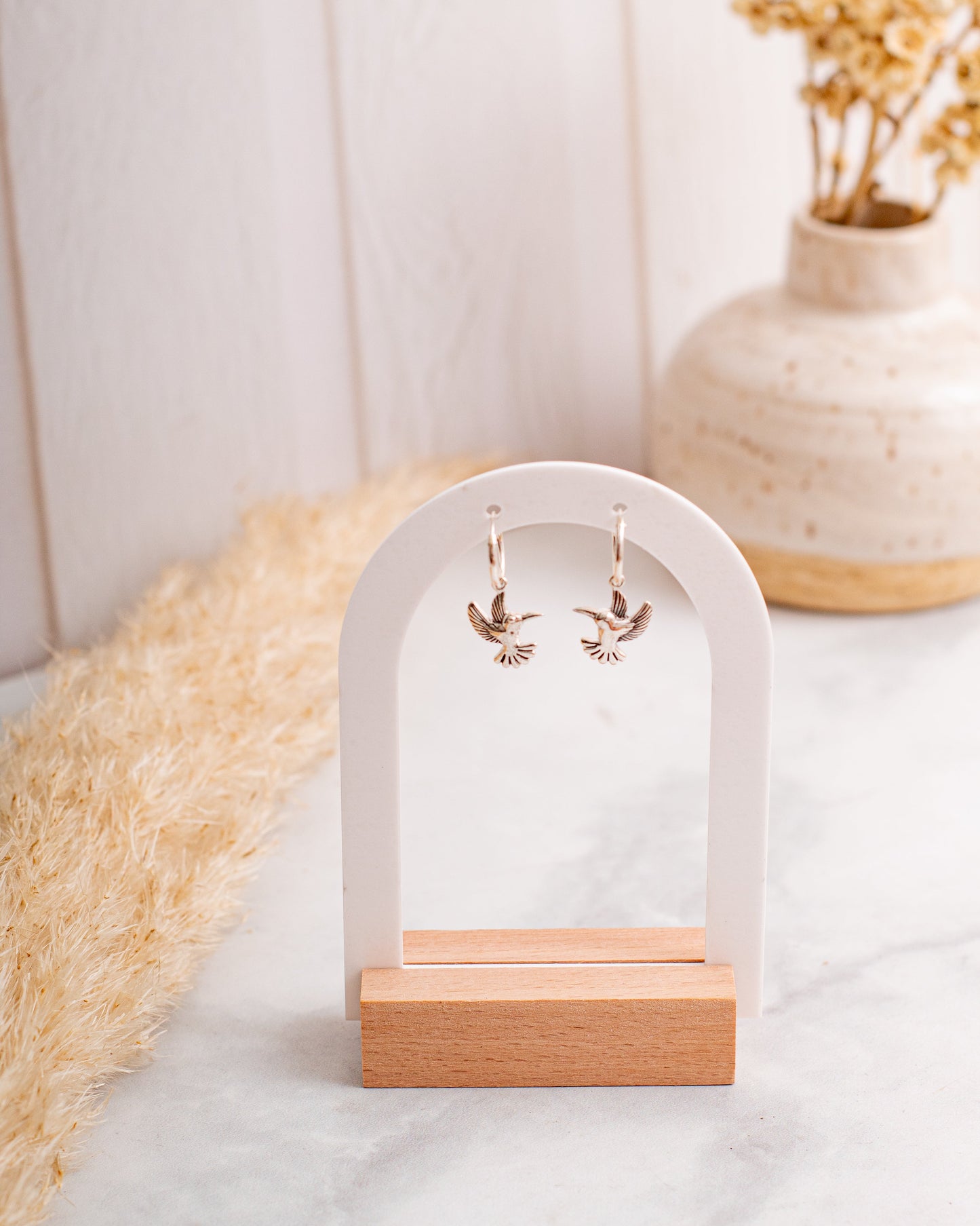Aros Plata Minina | Colibrí Mango