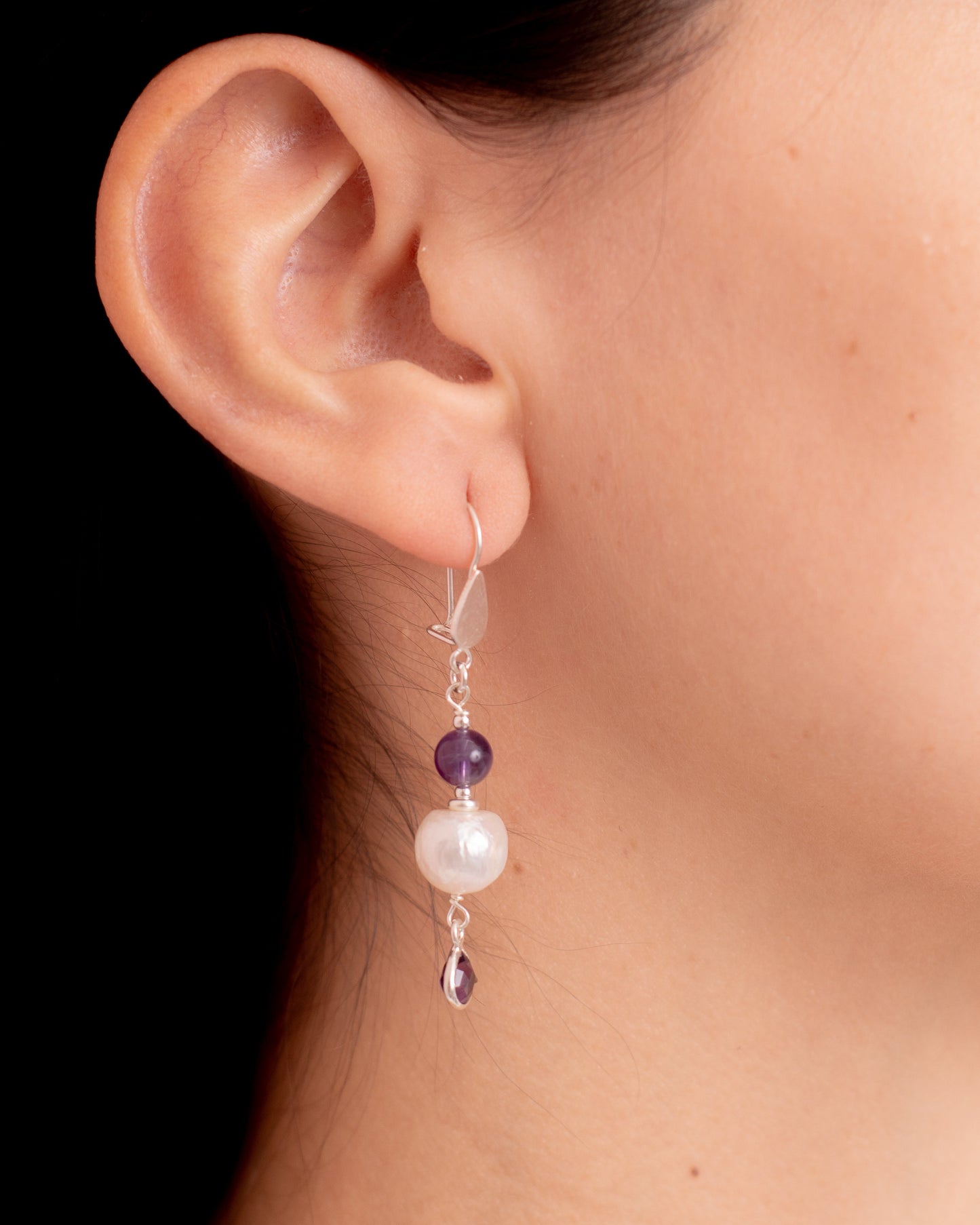 Aros Perla Helena | Amatista