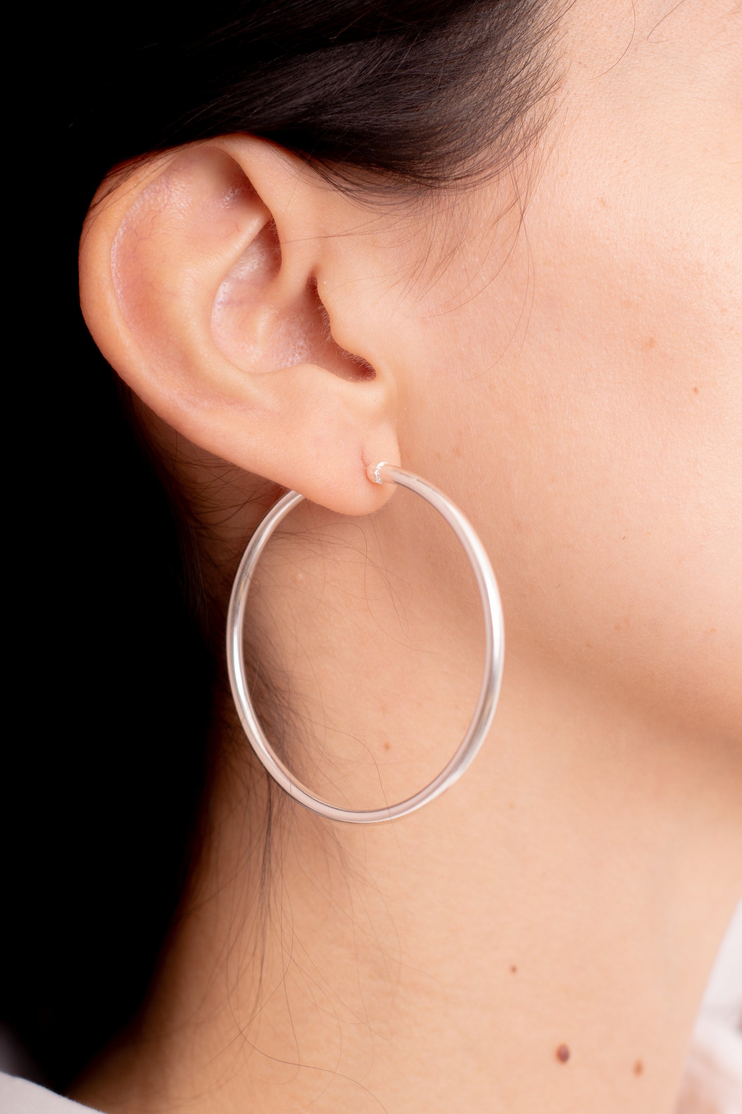 Argollas Plata 55mm | Cierre africano