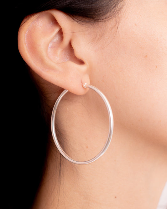 Argollas Plata 55mm | Cierre africano