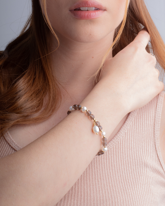 Pulsera Sophie | Cuarzo Ahumado