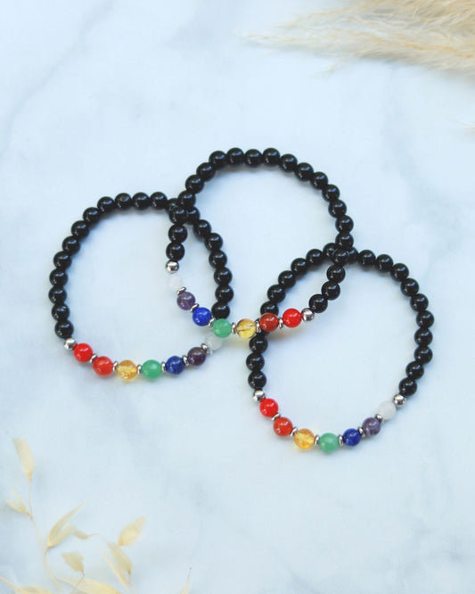 Pulsera Alba | 7 chakras black