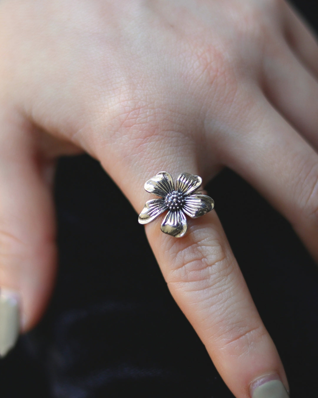 Anillo Plata Flor Lirio