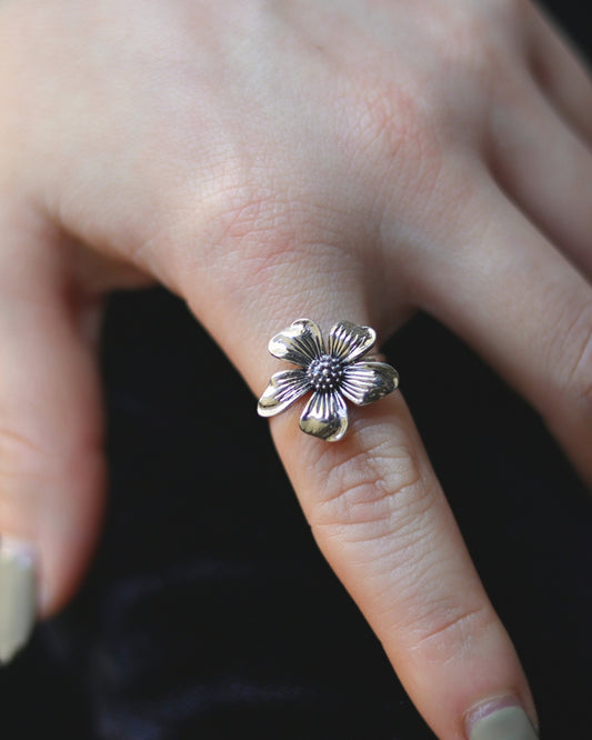 Anillo Plata Flor Lirio