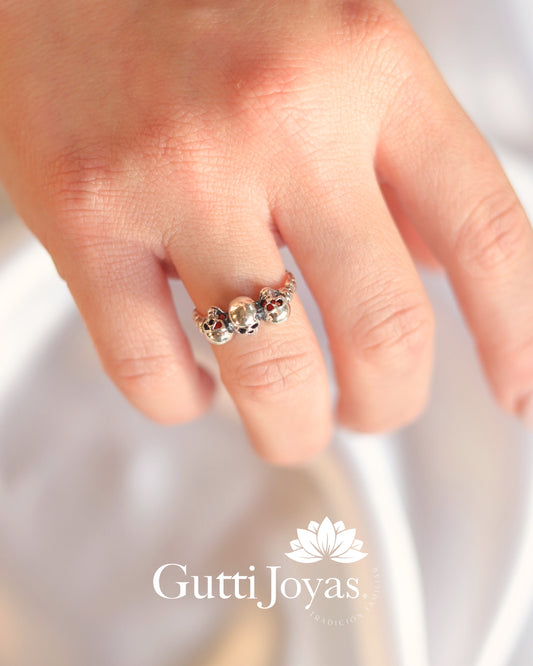 Anillo Plata Calaveras