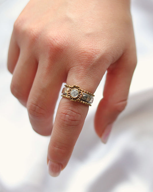 Anillo Plata Gaia Piedra Luna