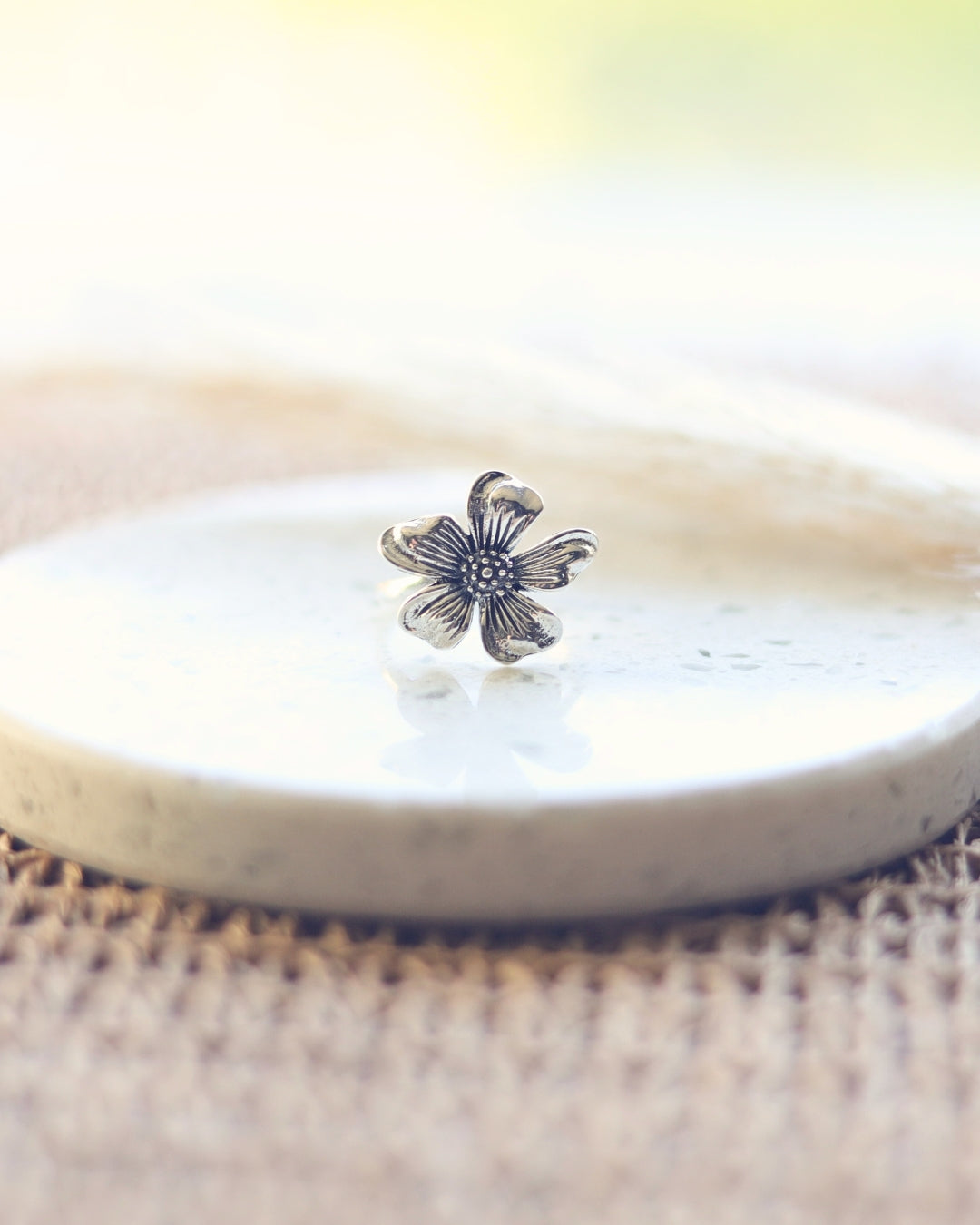 Anillo Plata Flor Lirio