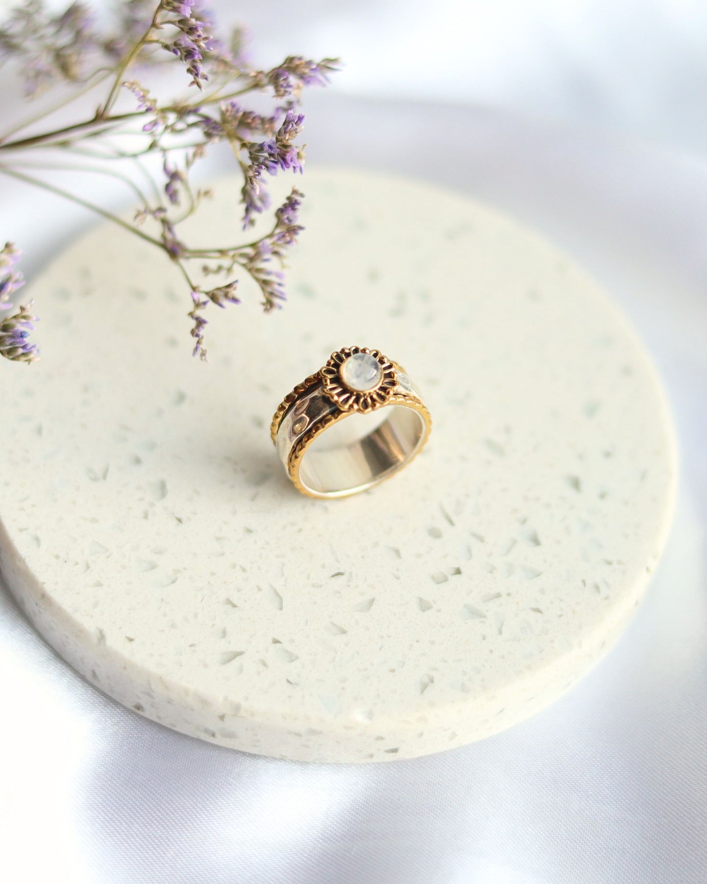 Anillo Plata Gaia Piedra Luna