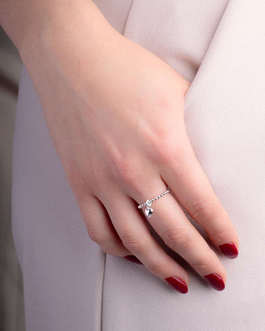 Anillo Plata Antiestrés Love