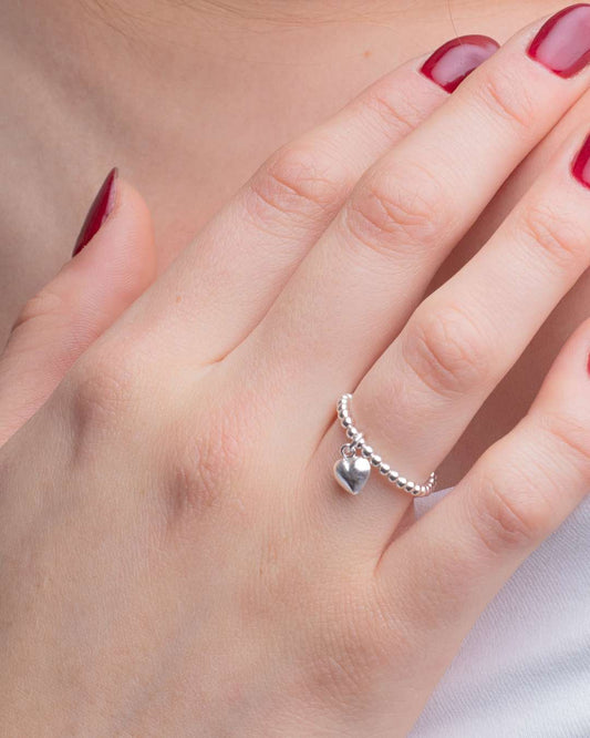 Anillo Plata Antiestrés Love