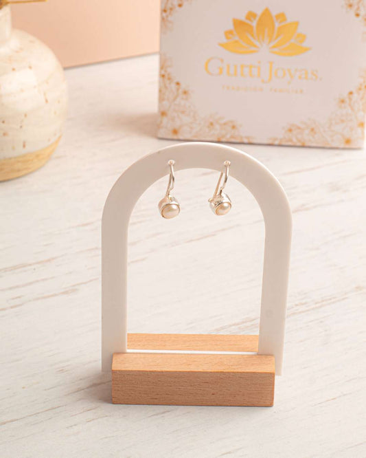 Aros Plata Perla Vicky