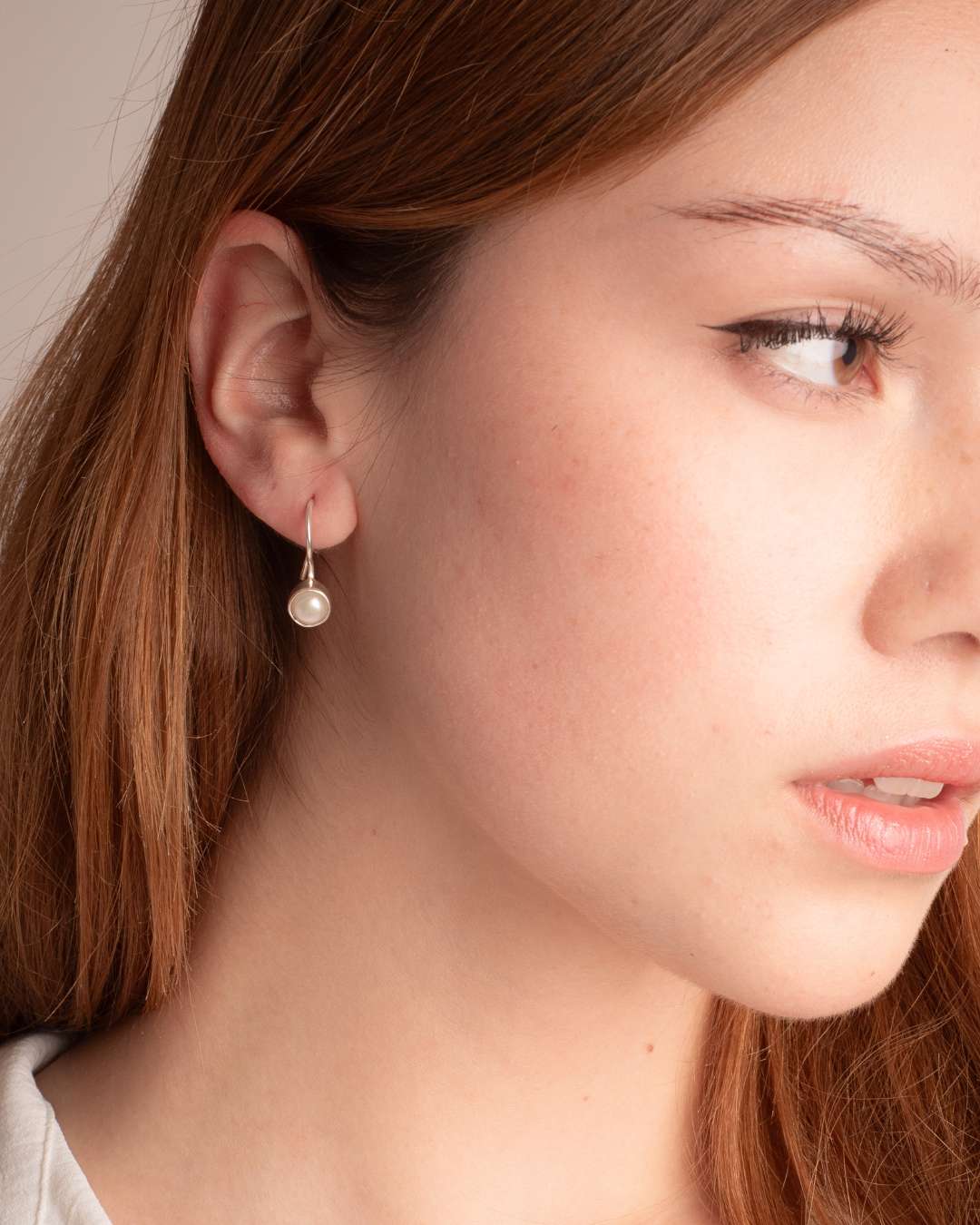 Aros Plata Perla Vicky
