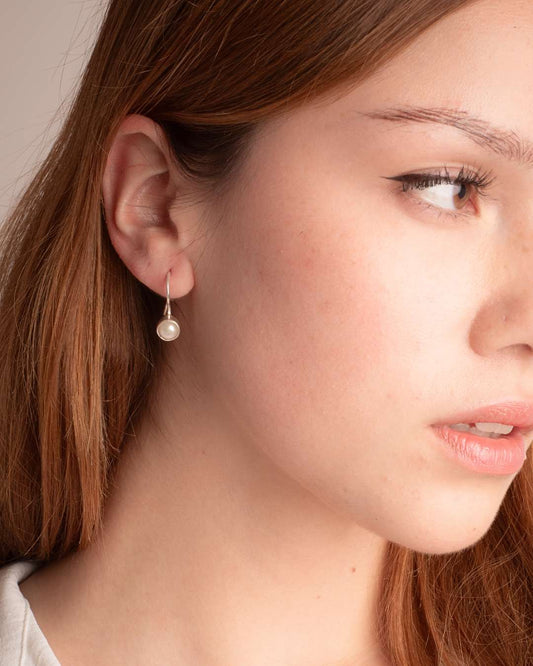 Aros Plata Perla Vicky