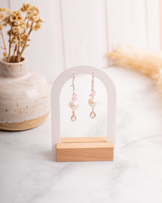 Aros de Plata y Perla Natural para mujer en Santiago de Chile