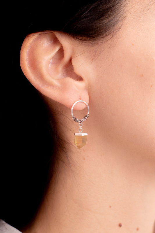 Aros Plata Singapur | Citrino