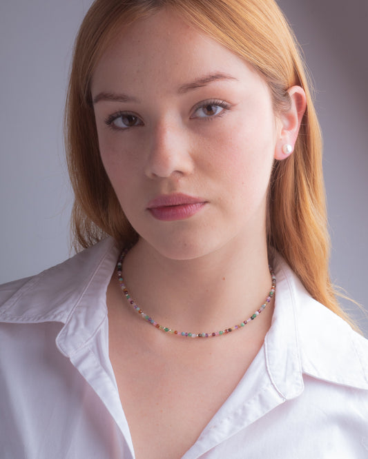 Collar corto de piedras para mujer en santiago