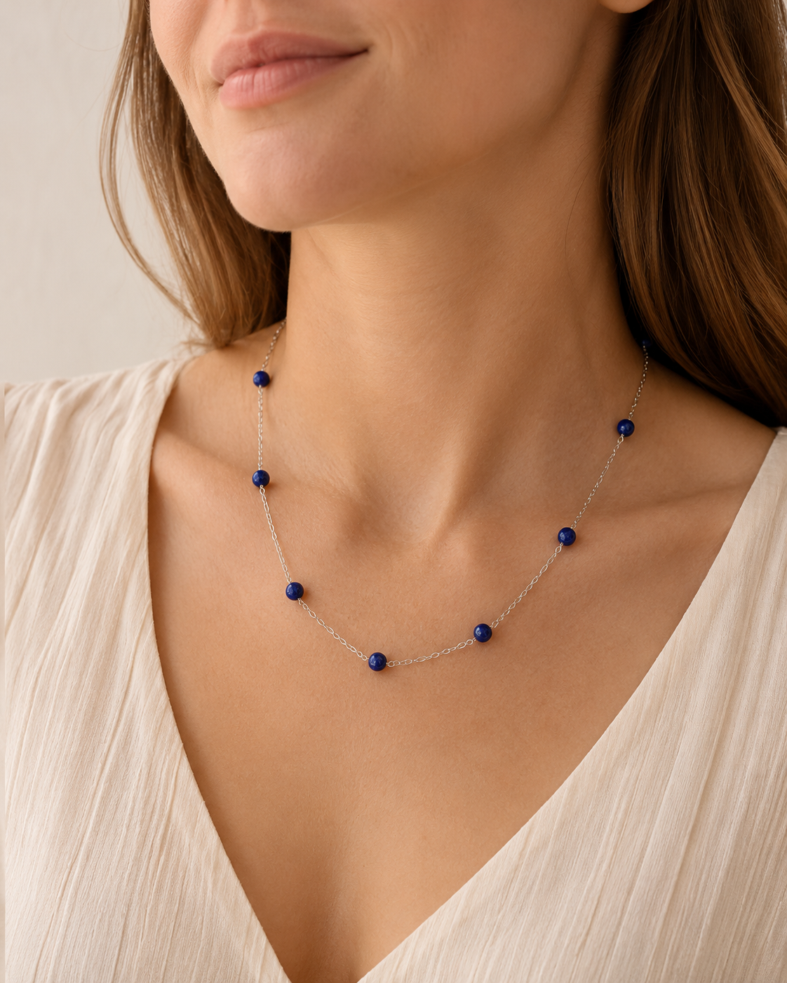 Collar Plata Cannes | Lapislázuli