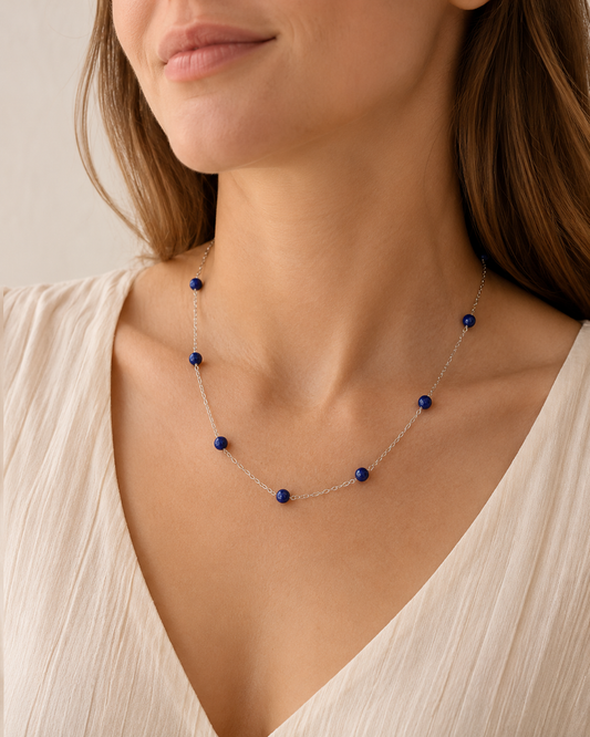 Collar Plata Cannes | Lapislázuli