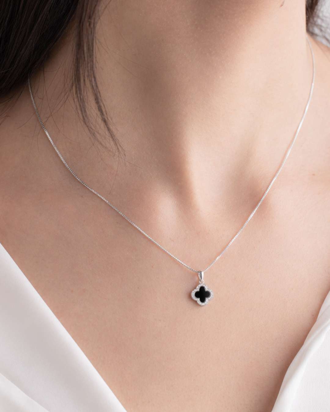 Collar Plata Granada Black