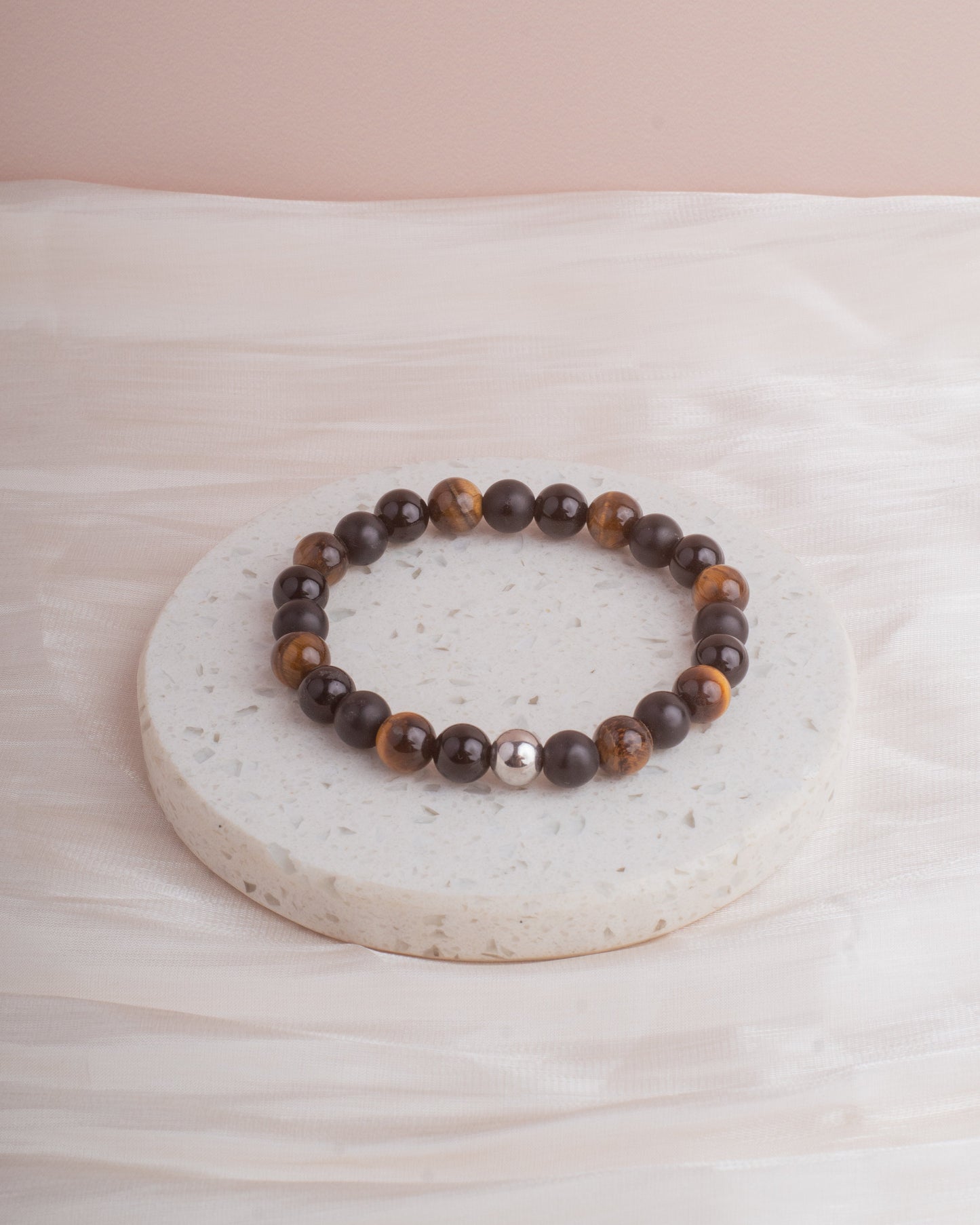 Pulsera Lucy | Ojo de tigre, onix  y Obsidiana