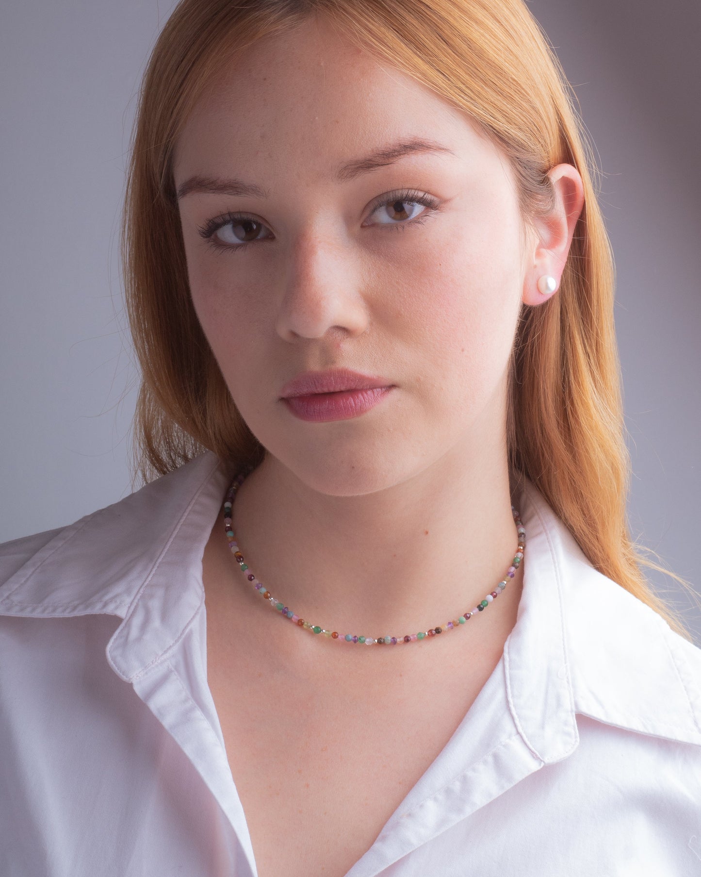 Choker Praga 2mm | Mix Piedras