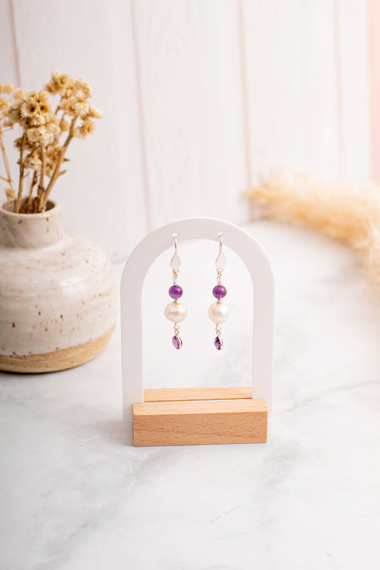 Aros Perla Helena | Amatista
