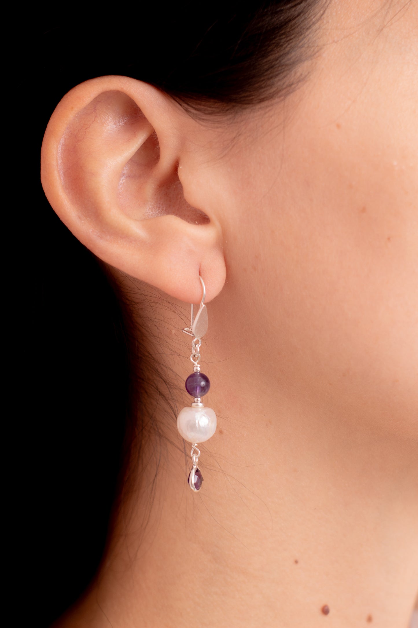 Aros Perla Helena | Amatista