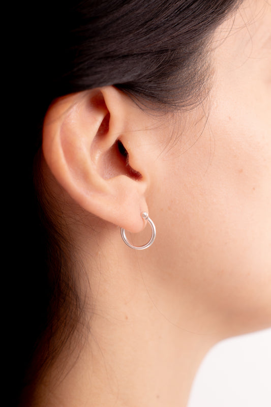 Argollas Plata 16mm | Cierre Italiano