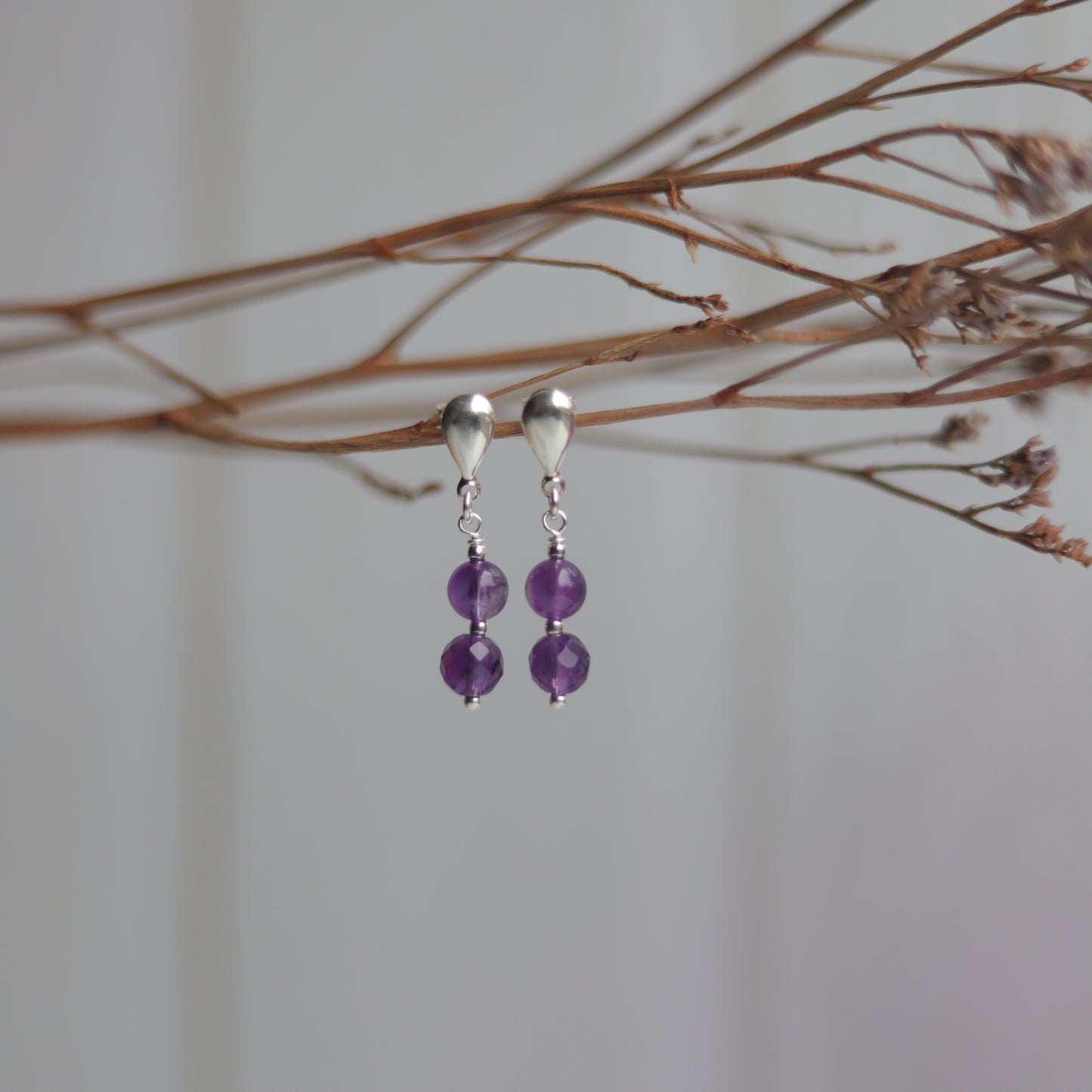 Aros Canela 6mm | Amatista