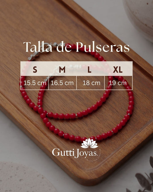 Pulsera Plata Myka Jade Rojo