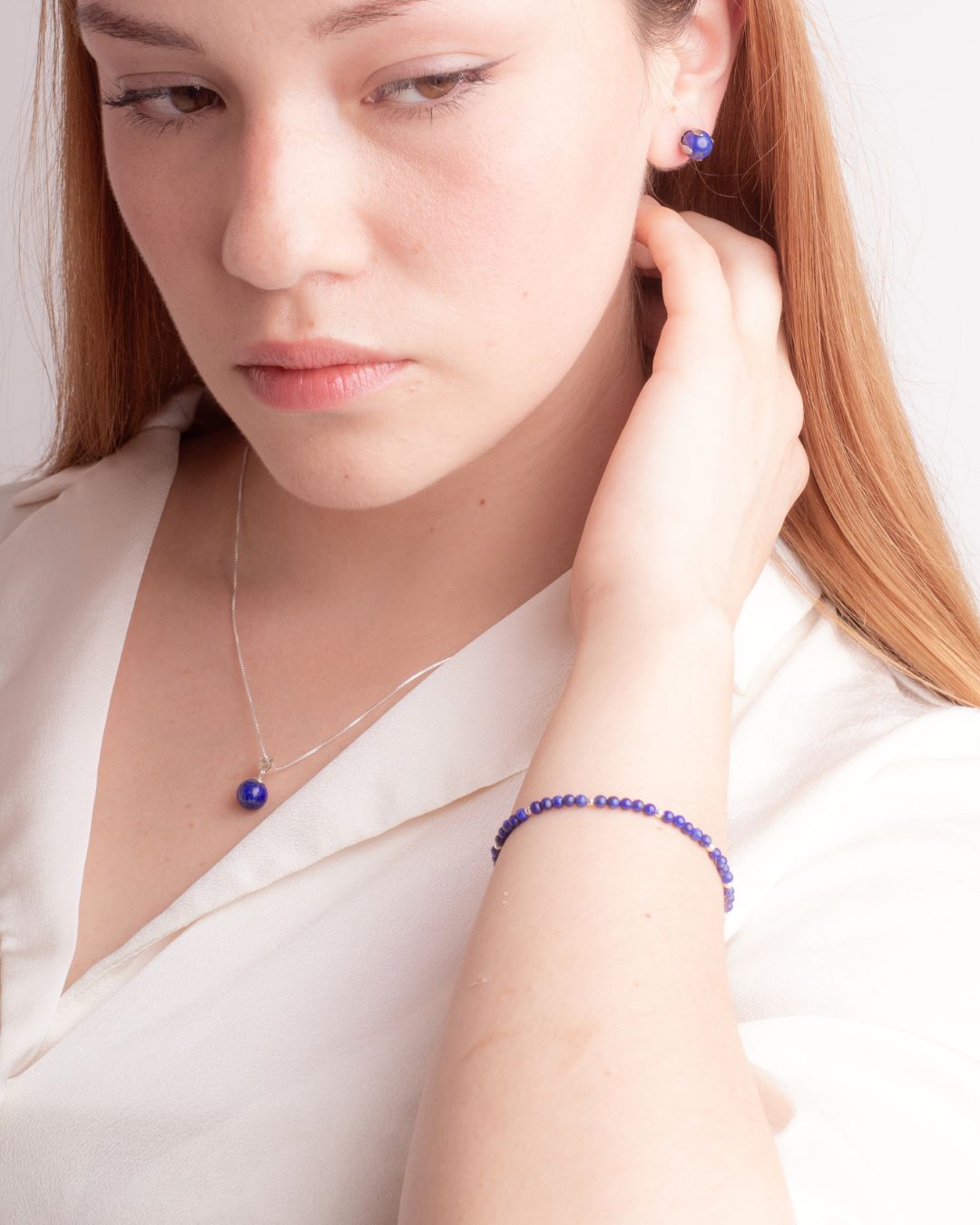 Pulsera Plata Anika | Lapislázuli