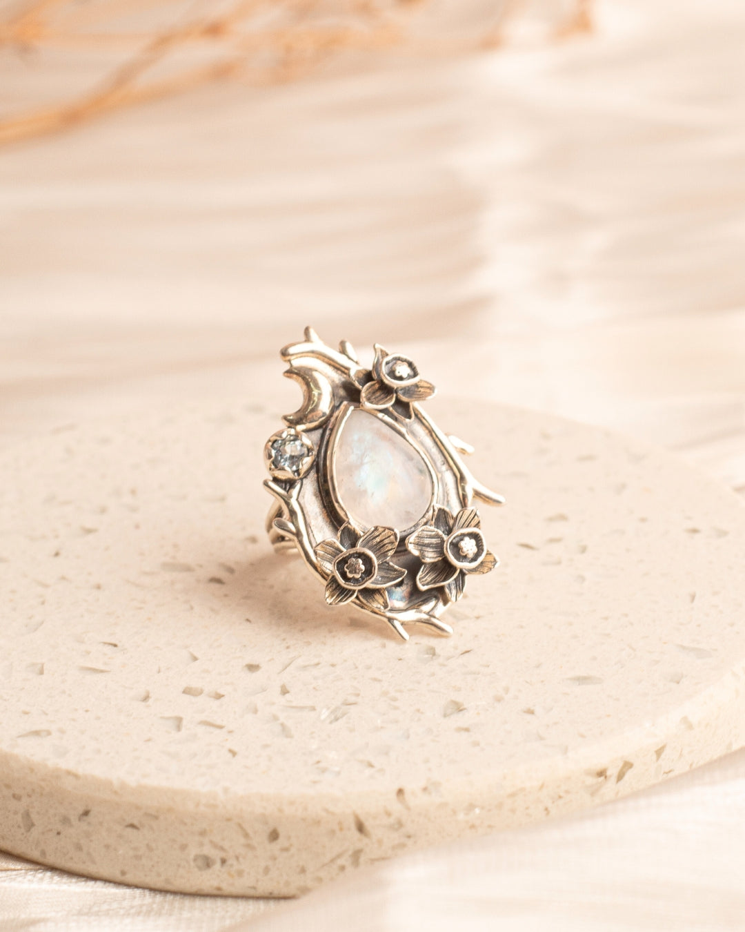 Anillo Plata Eloise | Piedra Luna