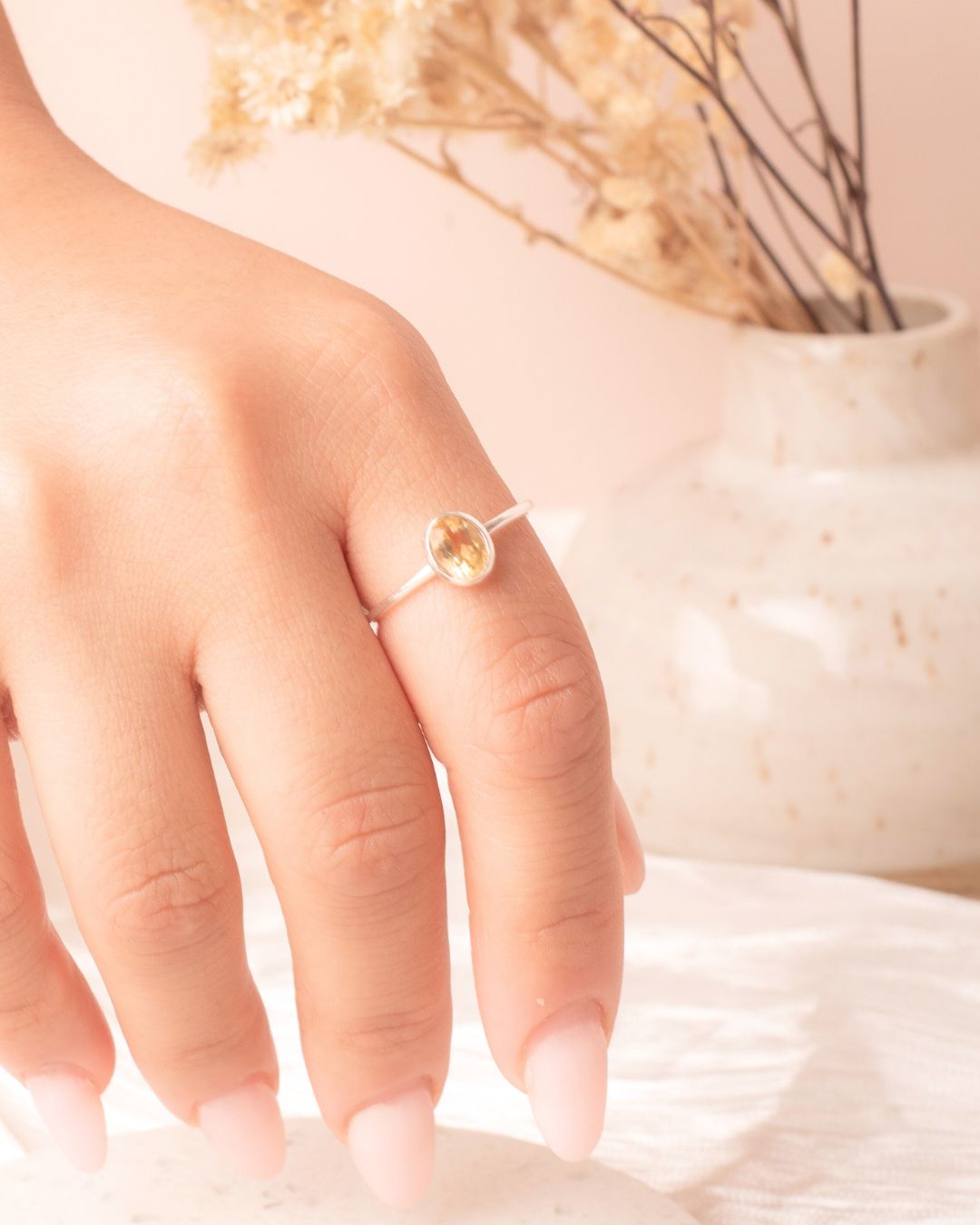 Anillo Plata Maya | Citrino