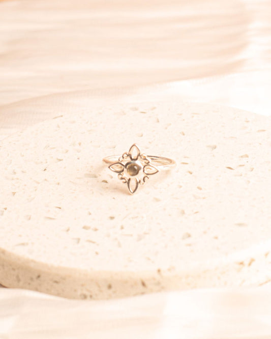 Anillo Plata Nudo Piedra | Labradorita