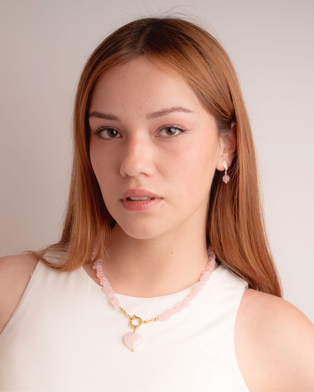 Collar Marina Cuarzo Rosado