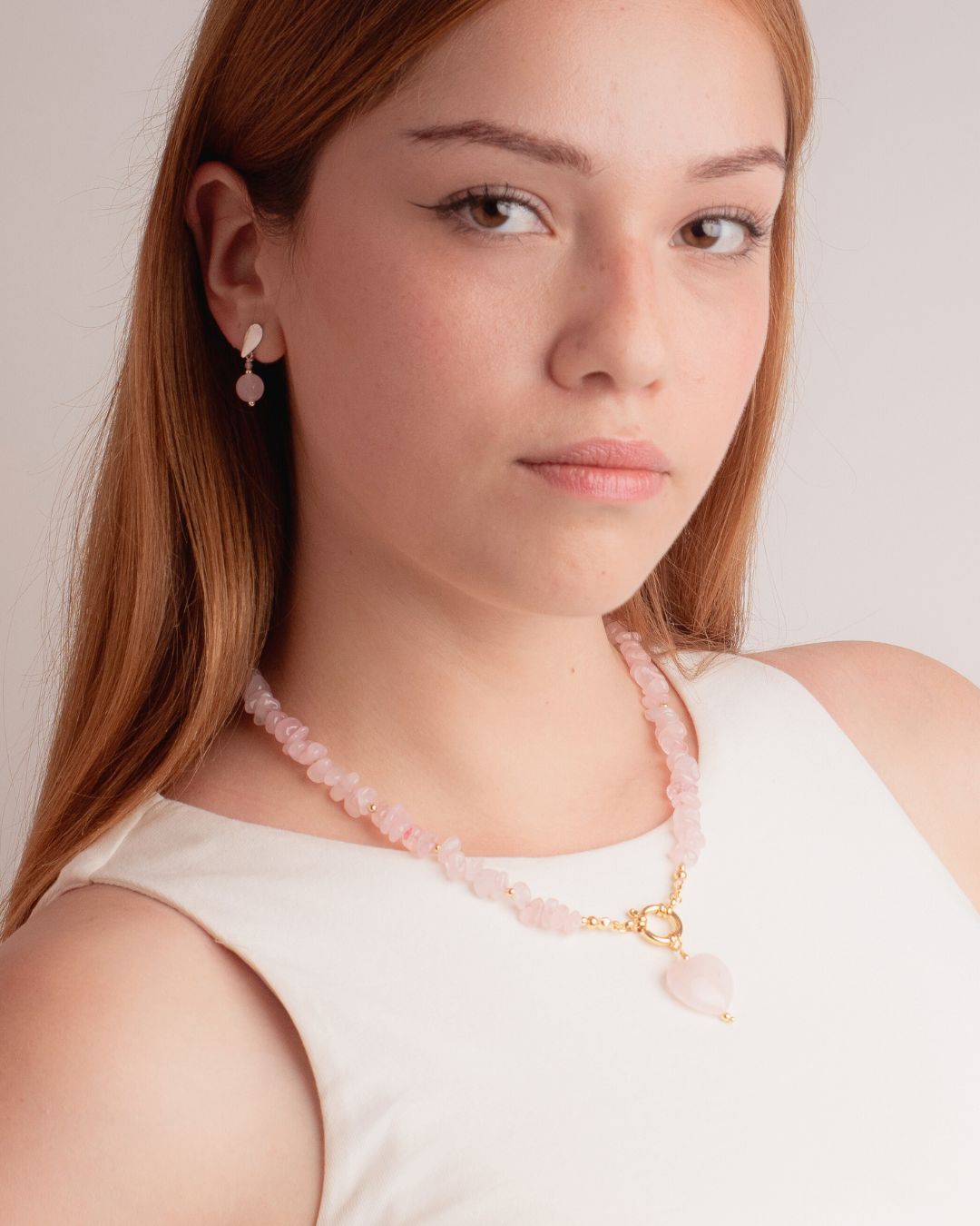 Collar Marina Cuarzo Rosado