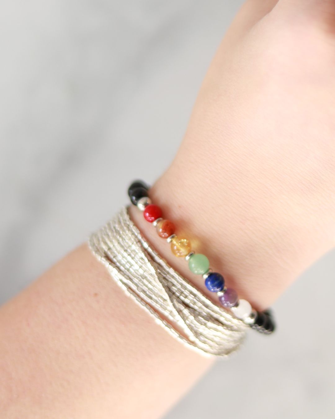 Pulsera Alba | 7 chakras black