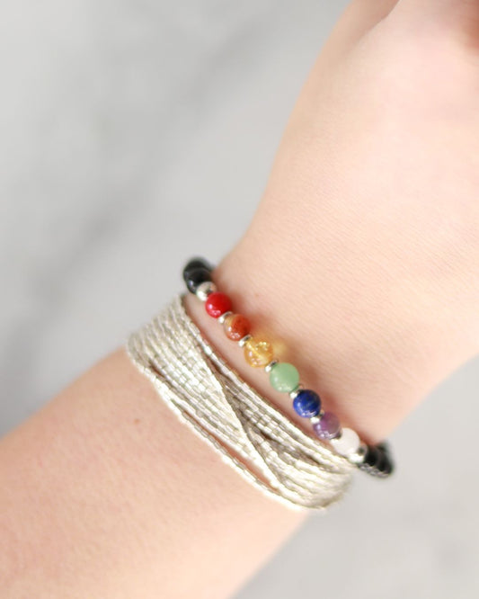 Pulsera Alba | 7 chakras black