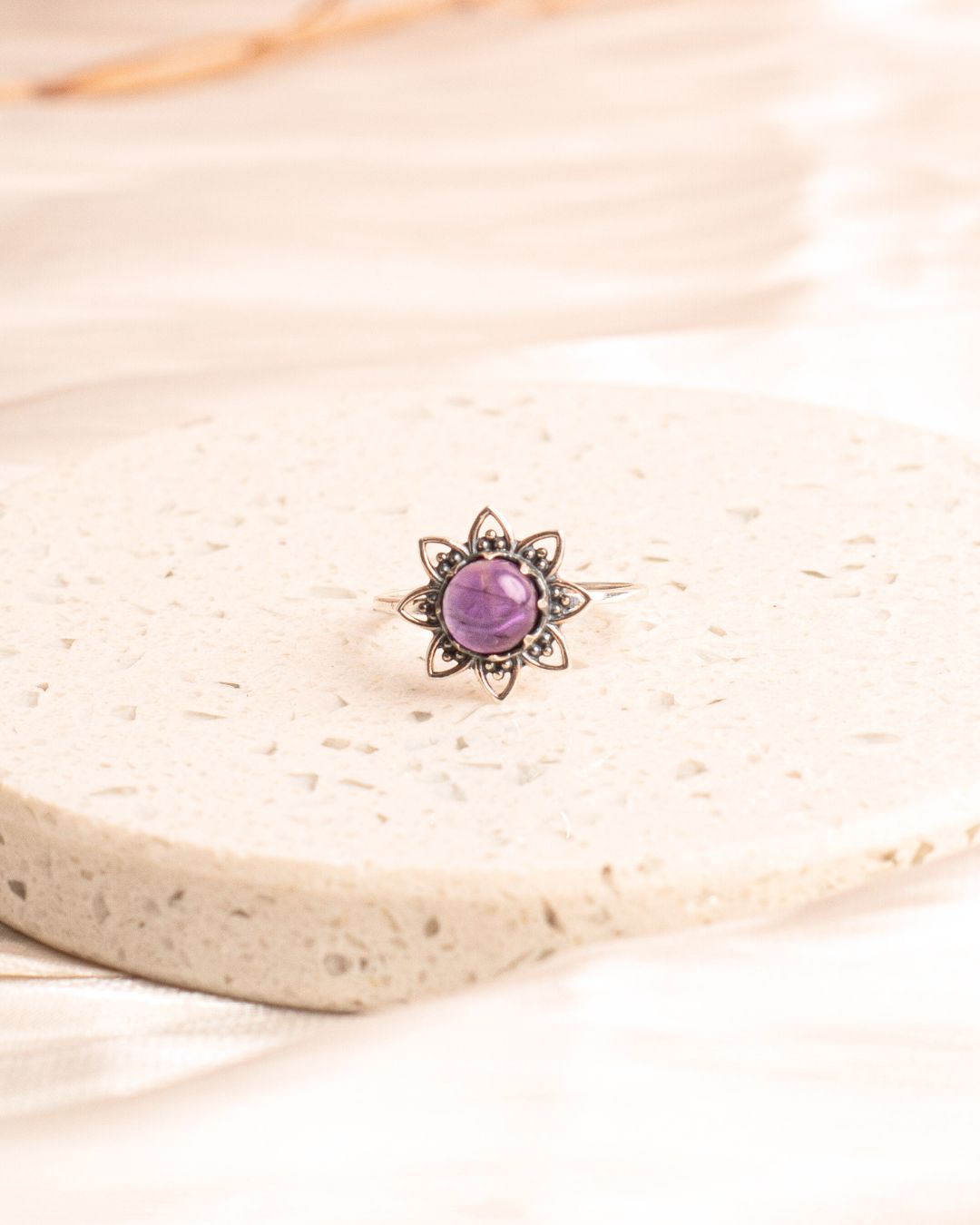 Anillo Plata Flori | Amatista