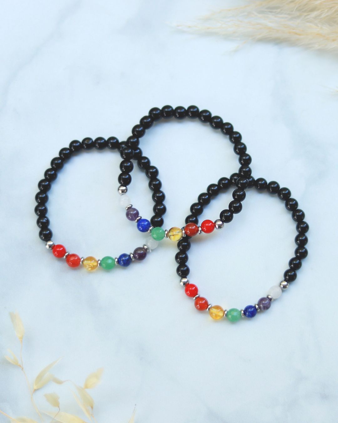 Pulsera Alba | 7 chakras black