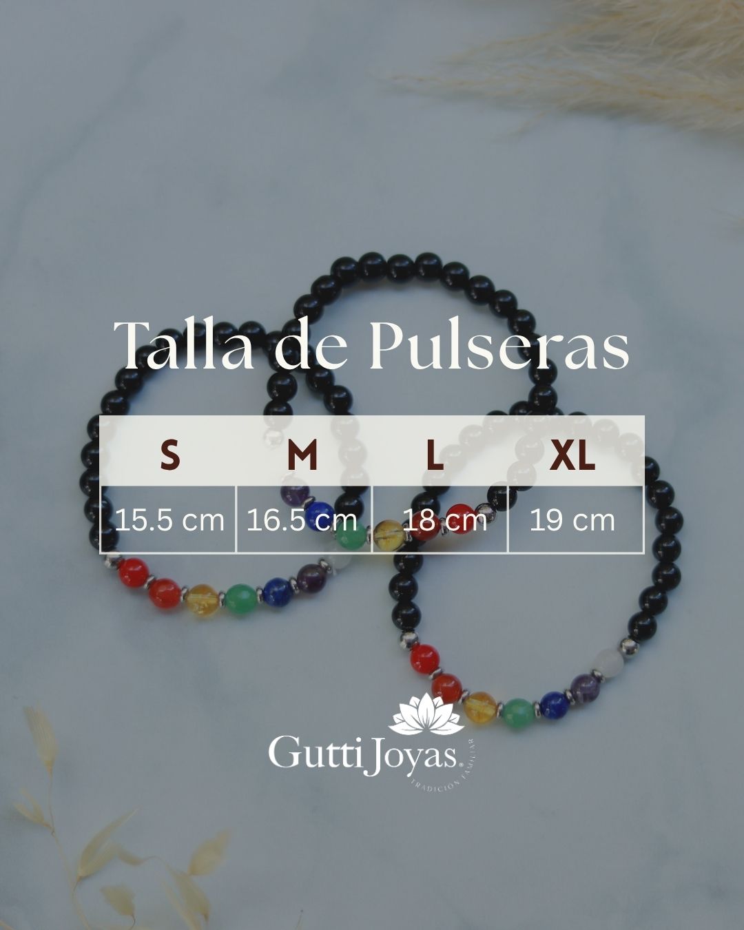 Pulsera Alba | 7 chakras black