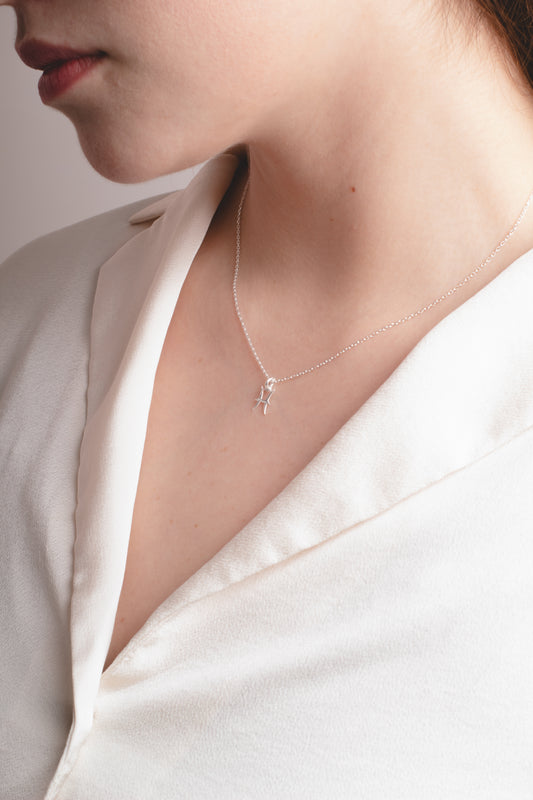 Collar Plata Piscis | Colección Constelaciones